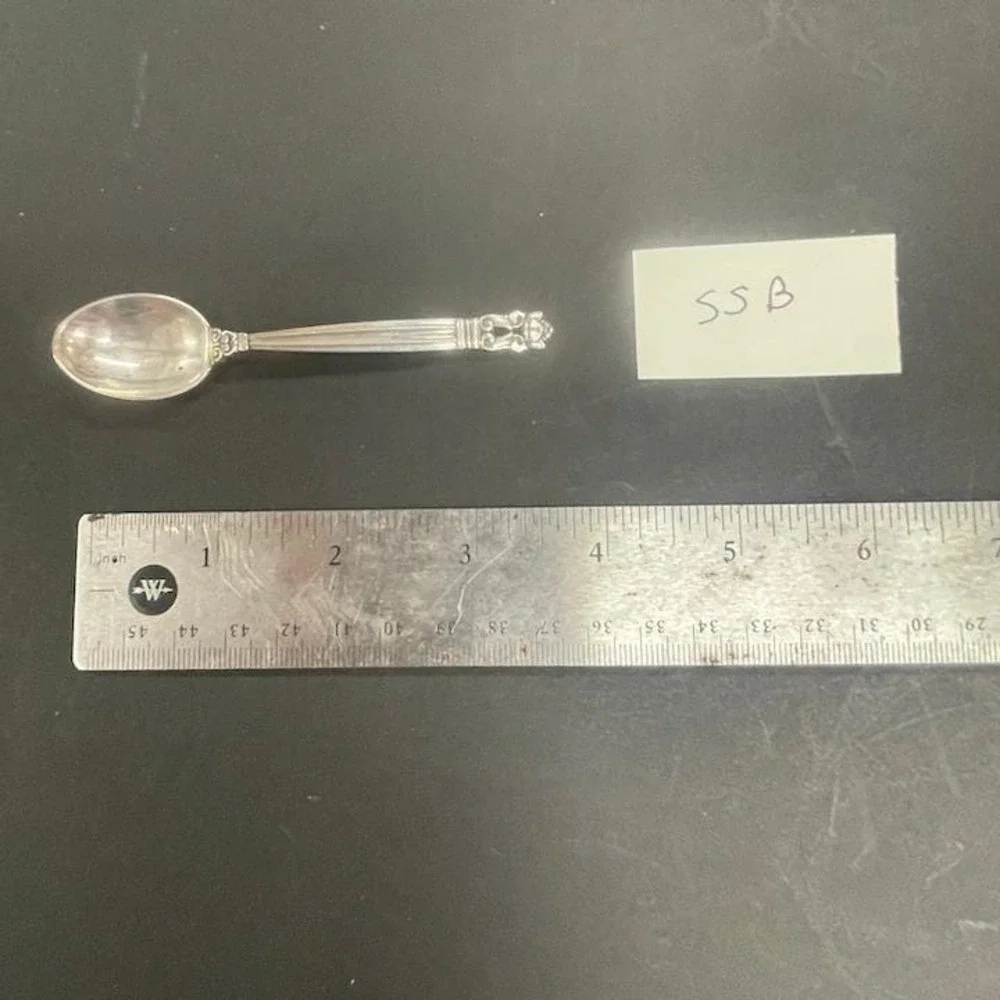Danish Georg Jensen‎ Acorn Pattern Sterling Silver Spoon Design Johan Rohde SSB